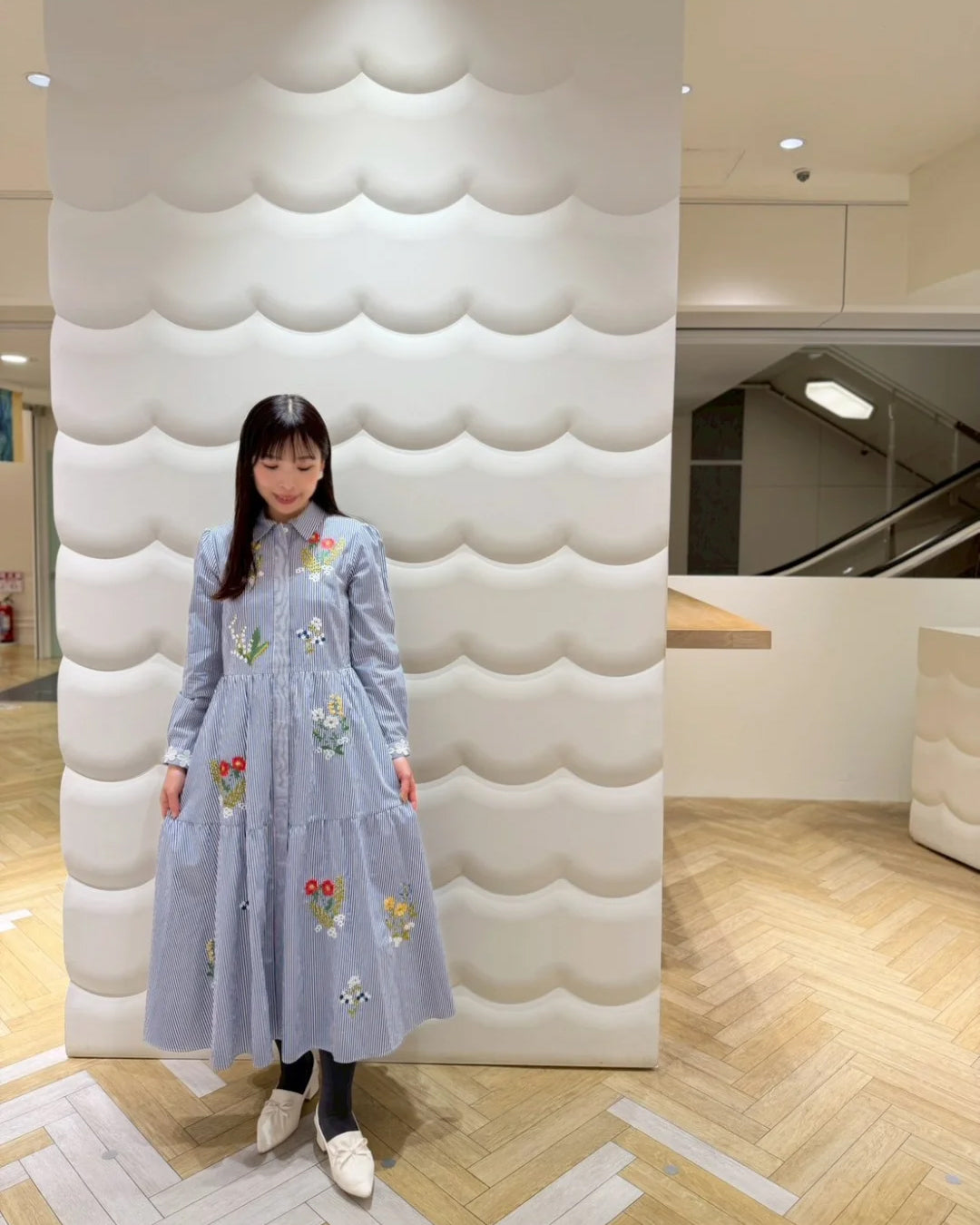 エンブロイダリーシャツワンピース Kana (163cm)