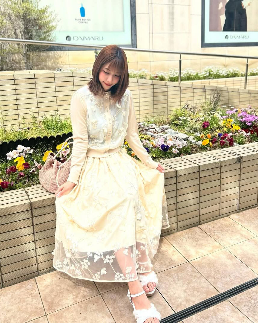 フラワーチュールレーススカートスタイリング Rani (165cm)