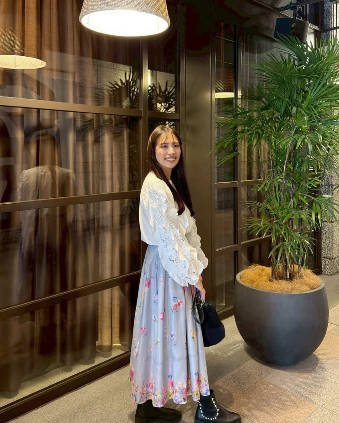 レースフリルスリーブブラウススタイリング Miho♡(164㎝)