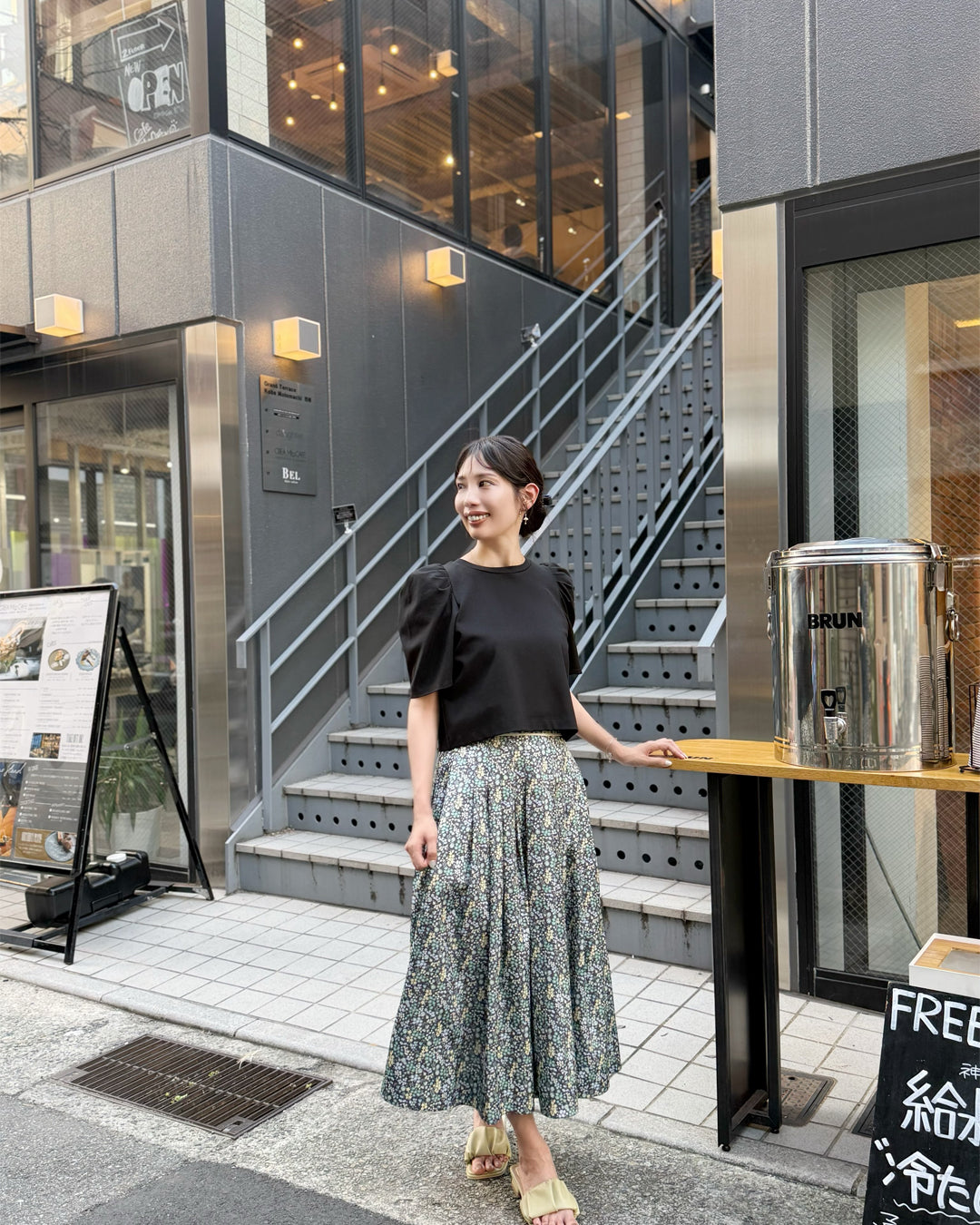 レースキャミレイヤードTシャツ Miho (164cm)