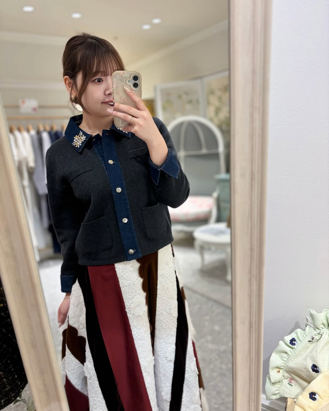 レースパネルスカート スタイリング Ena (156cm)