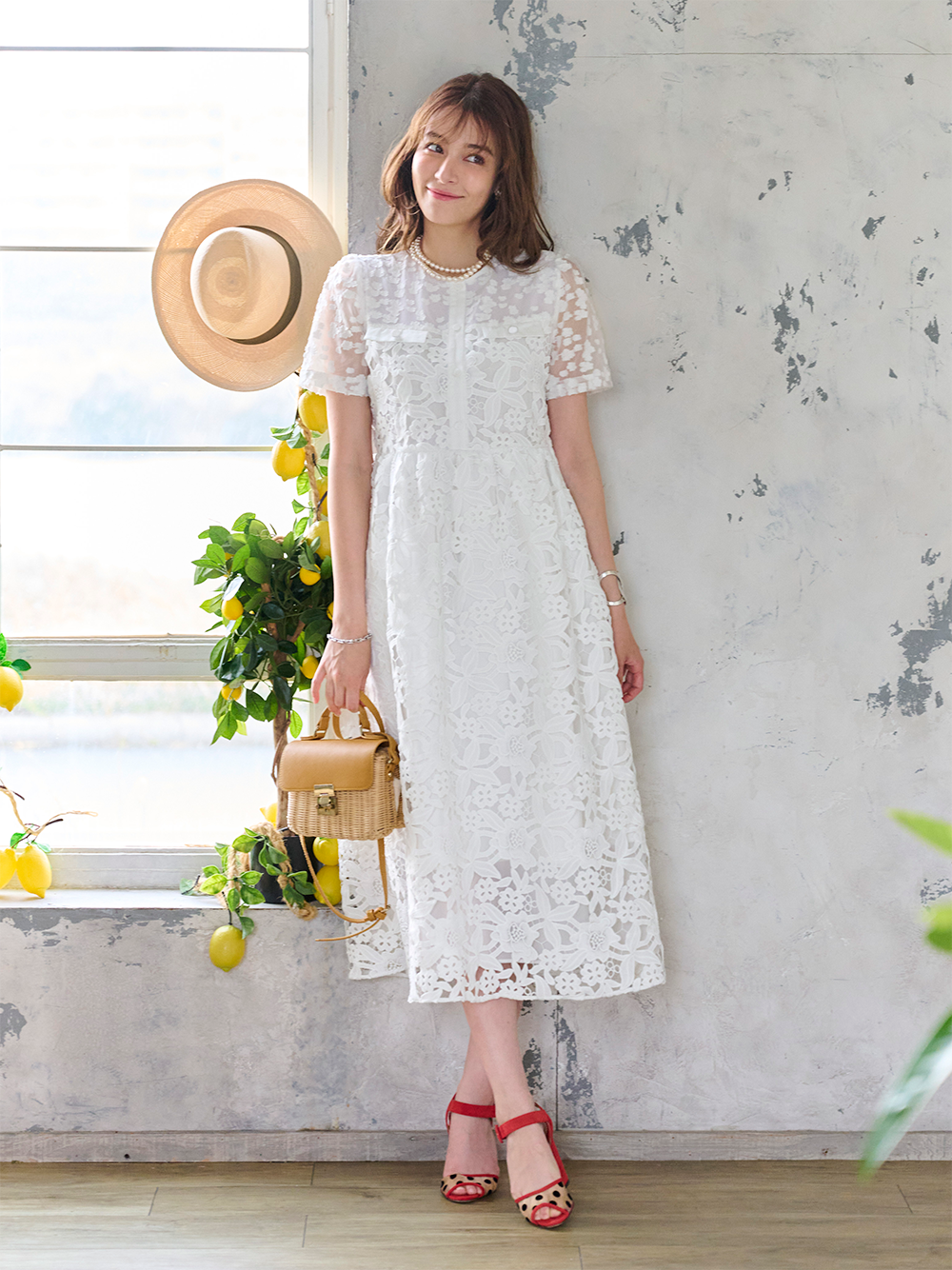 model:H173 着用サイズ:1サイズ 着用カラー:Off White