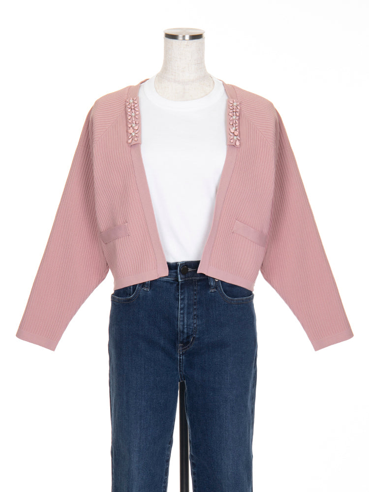 ビジューボレロカーディガン