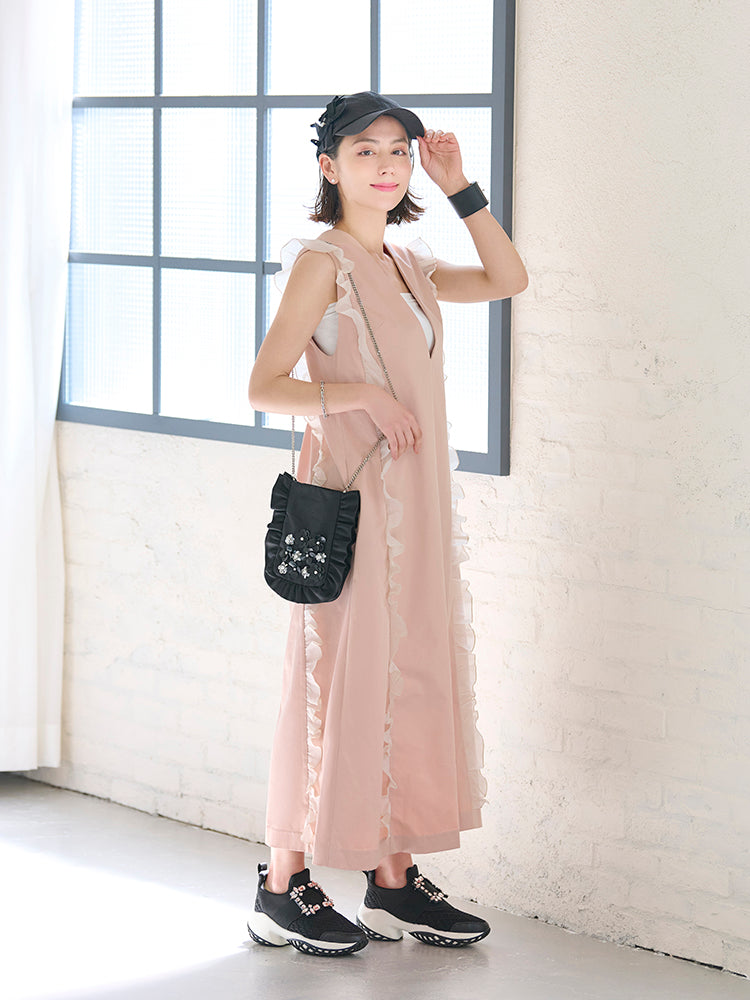 フリルロングジャンパースカート