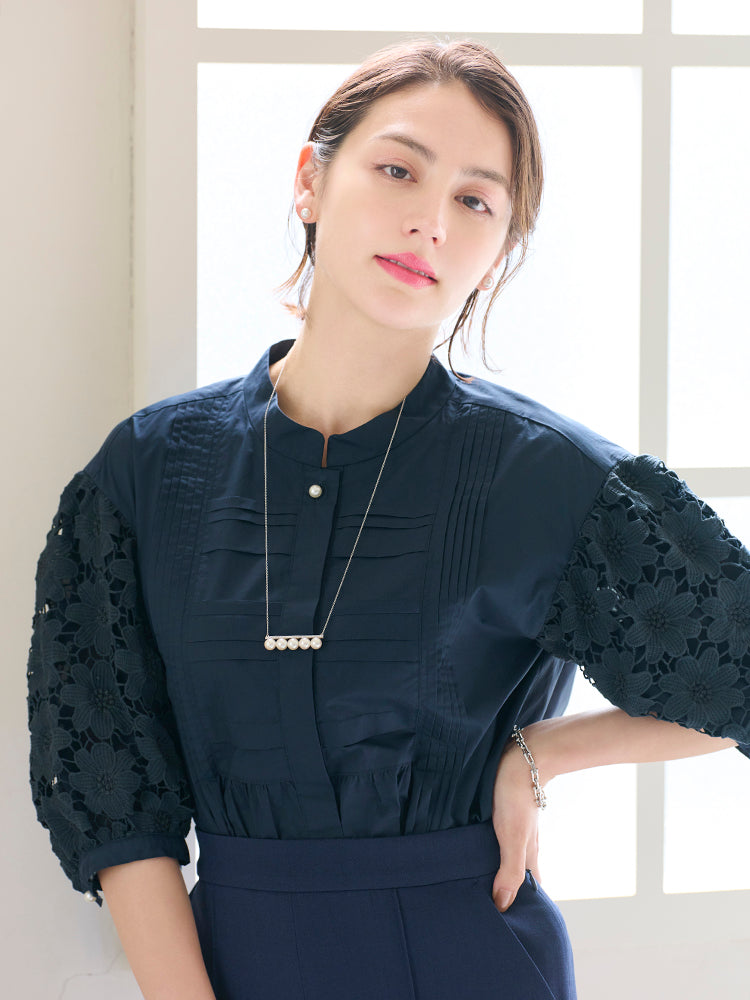 レーススリーブブラウス
