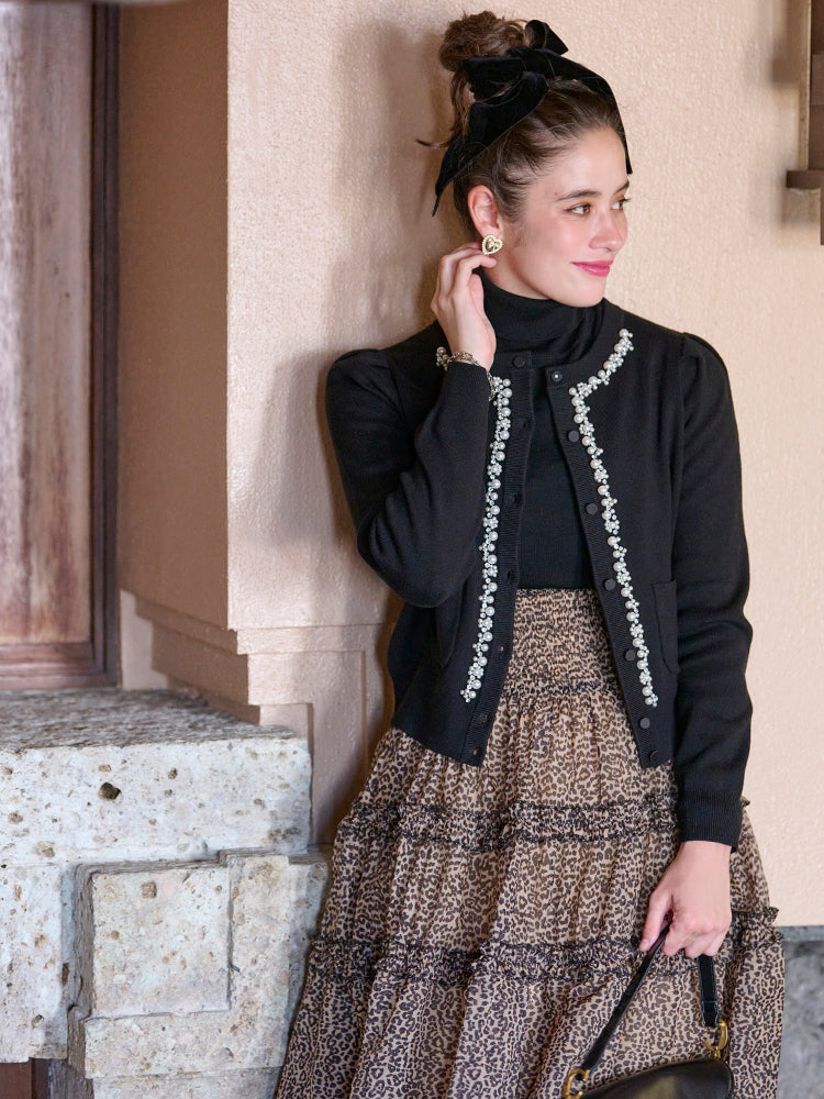 レオパードフレアスカート