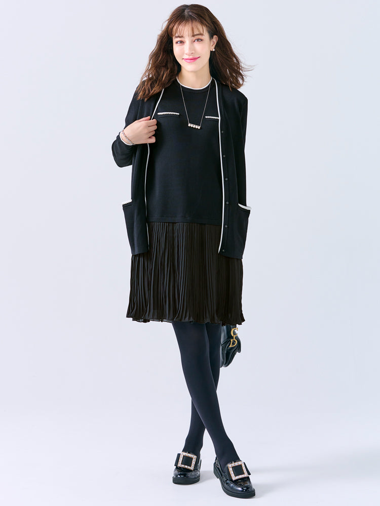 ラインニットアンサンブルワンピース