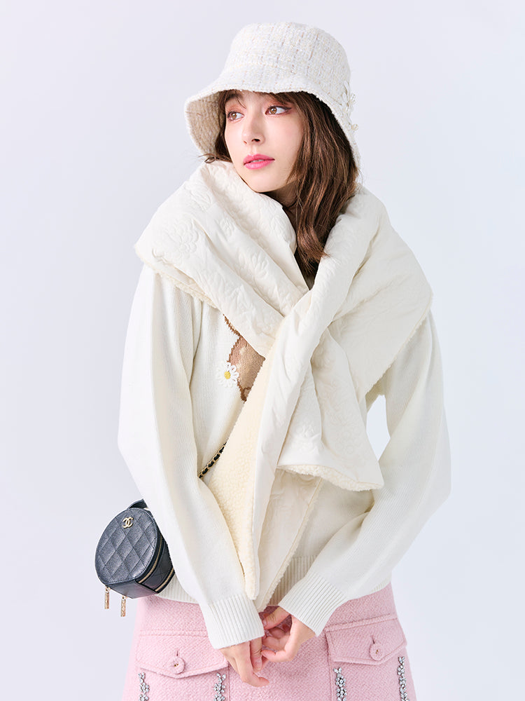 キルティングボアマフラー