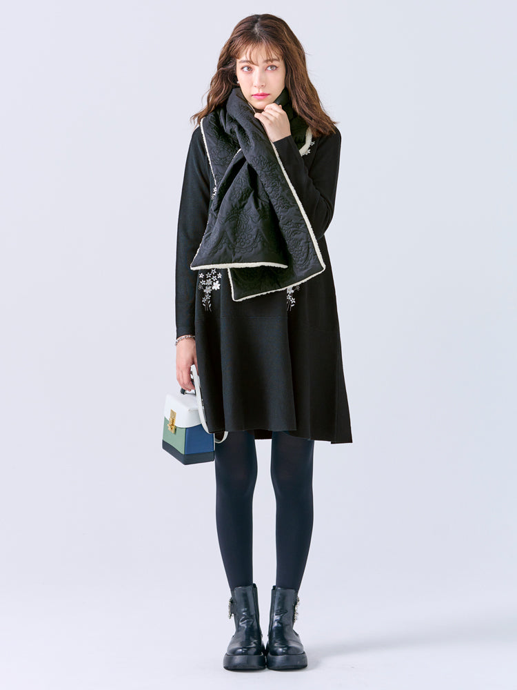 キルティングボアマフラー