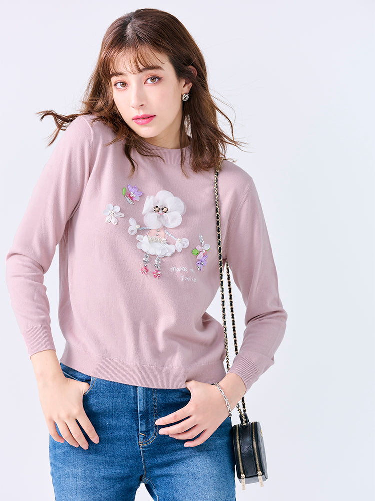 「CHESTY 20TH Smile」フラワーフェアリーニット