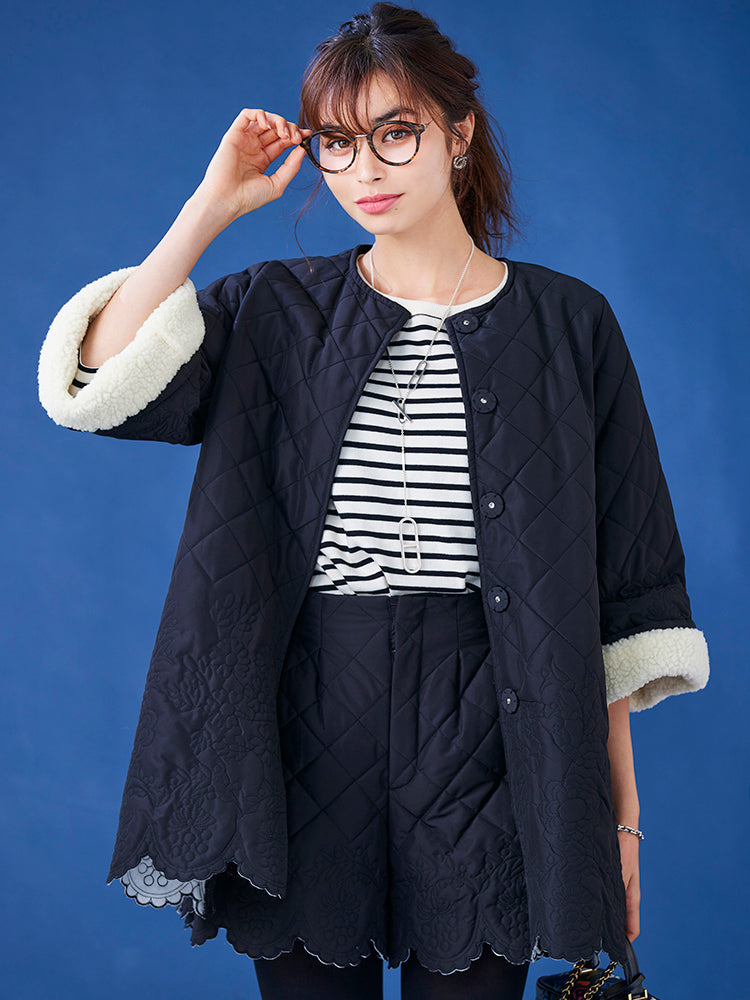 キルティングスカラップショートパンツ