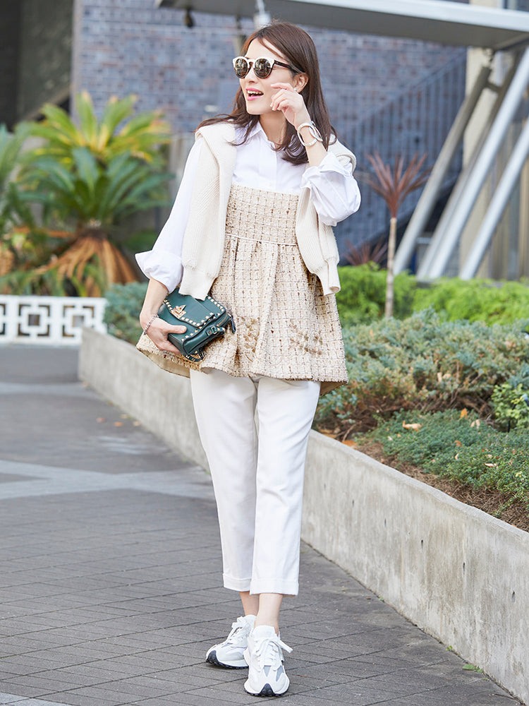 刺繍ツイードキャミソール