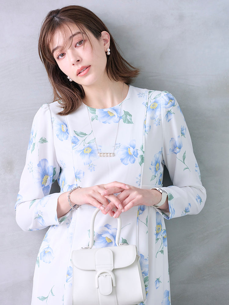 フローラルプリントワンピース