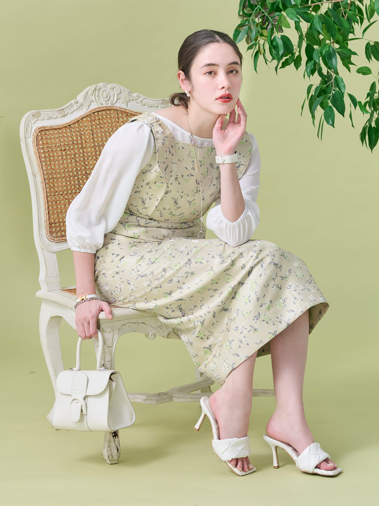 ジャガードジャンパースカート(ブラウスセット)