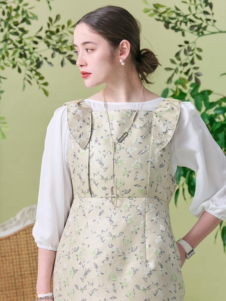 ジャガードジャンパースカート(ブラウスセット)