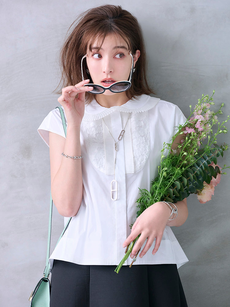 ブラウス×ボンディングスカート