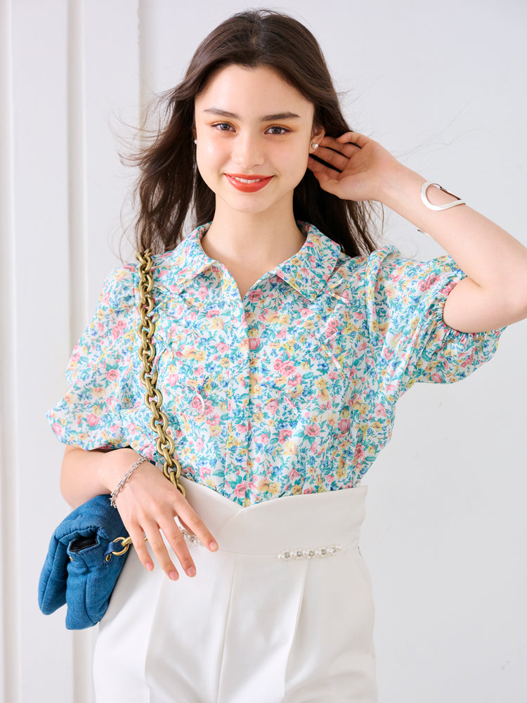 フローレットリボンブラウス