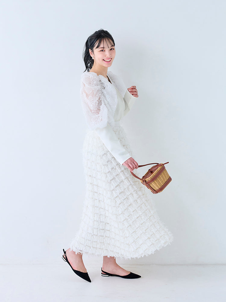 リボンチュールスカート