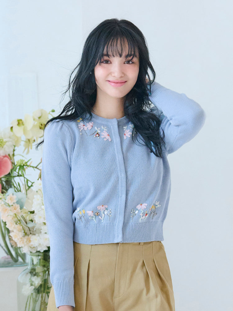 ブルーミングフラワーカーディガン