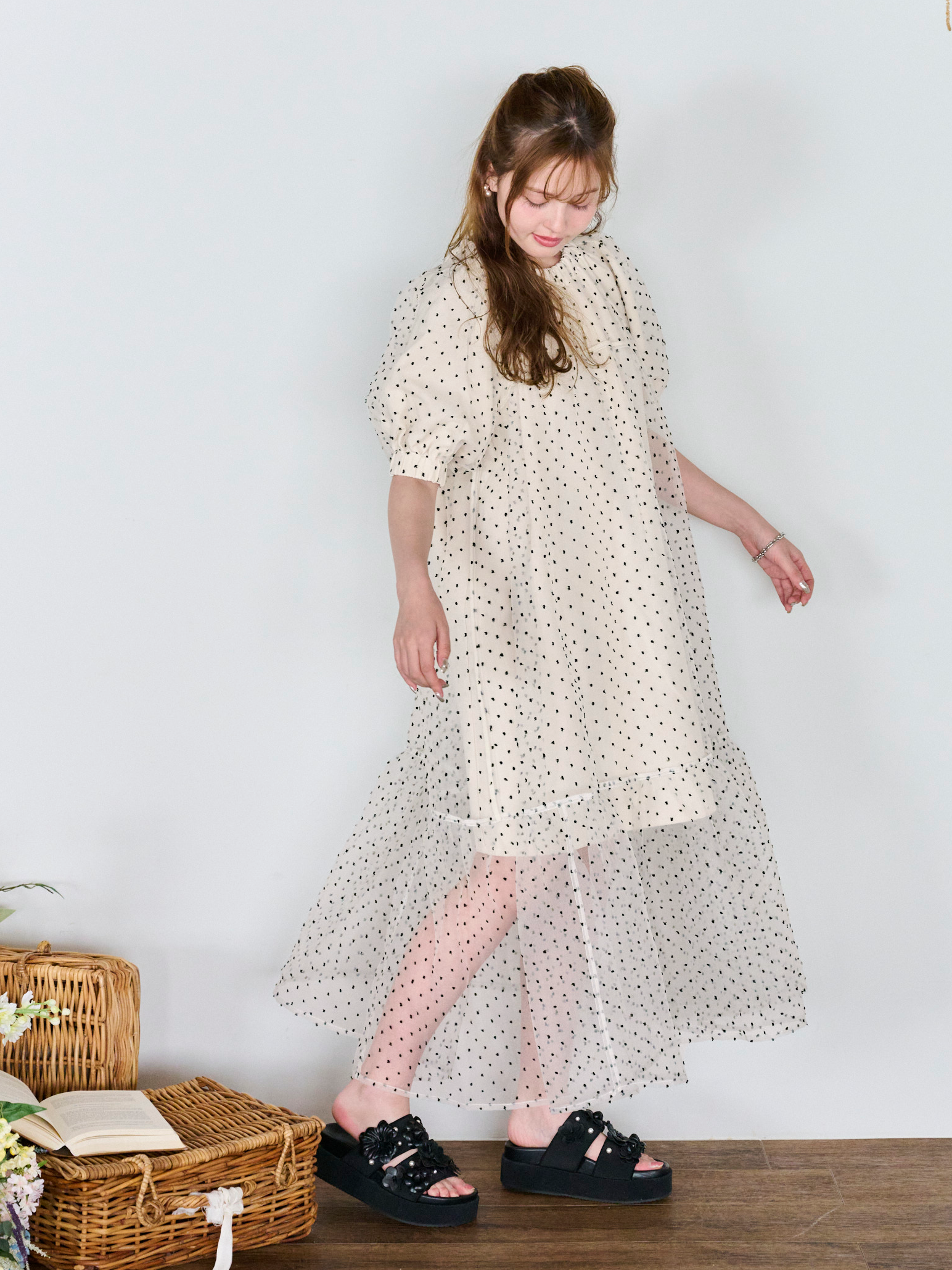 model : H160 着用サイズ : 0サイズ