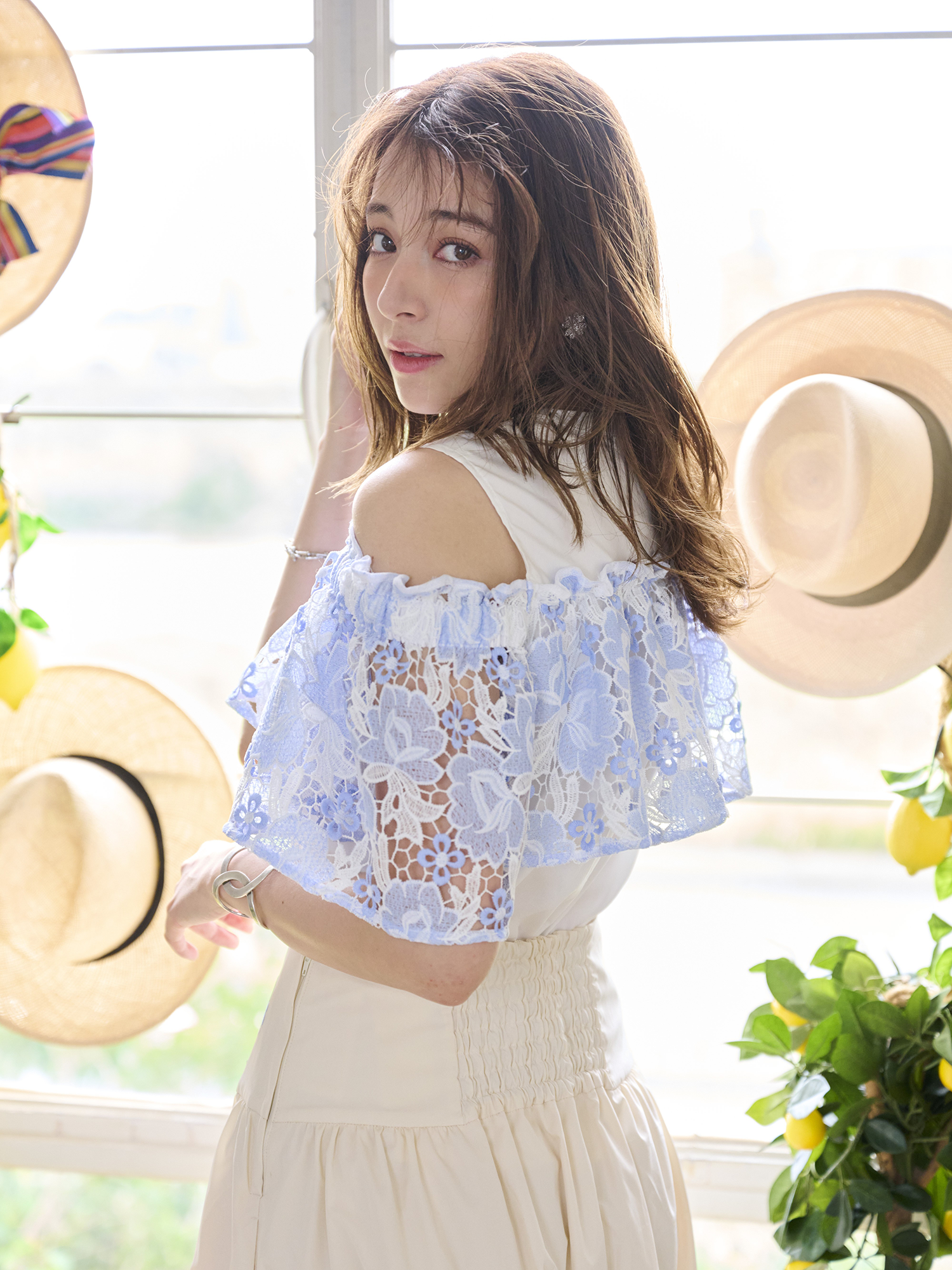 model:H173 着用サイズ:1サイズ 着用カラー:Blue