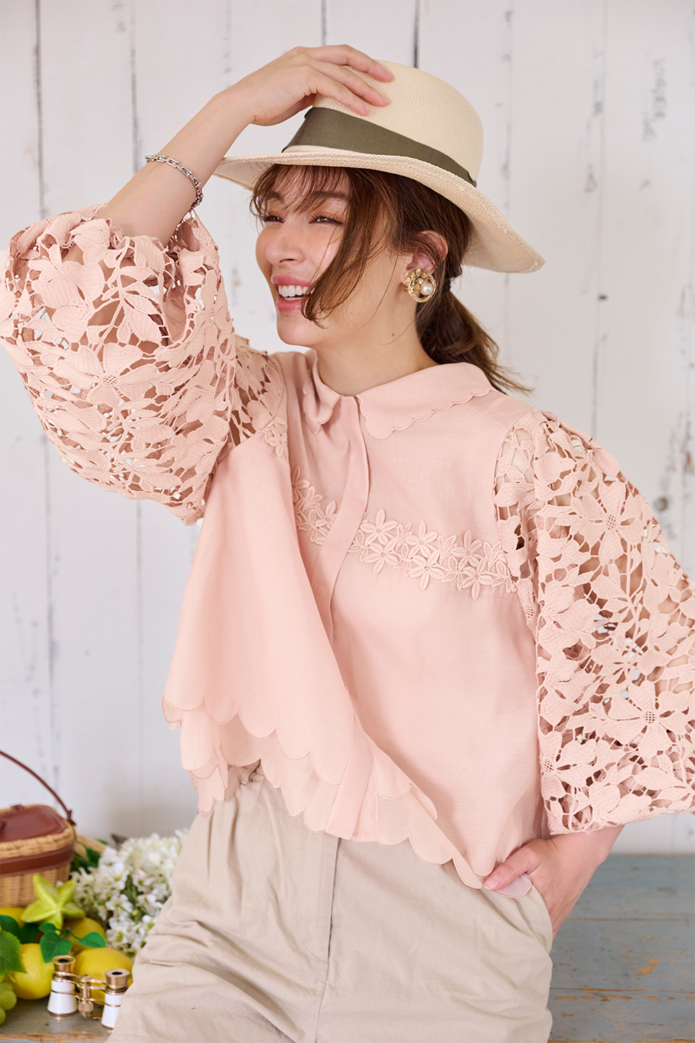 model:H173 着用サイズ:1サイズ 着用カラー:Pink