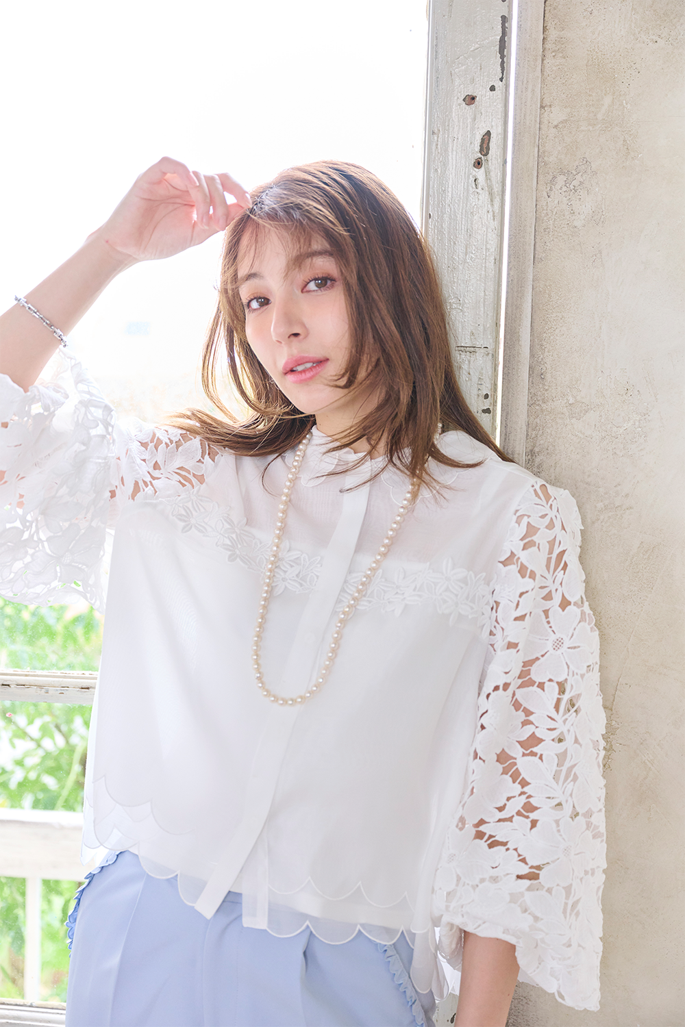 model:H173 着用サイズ:1サイズ 着用カラー:Off White