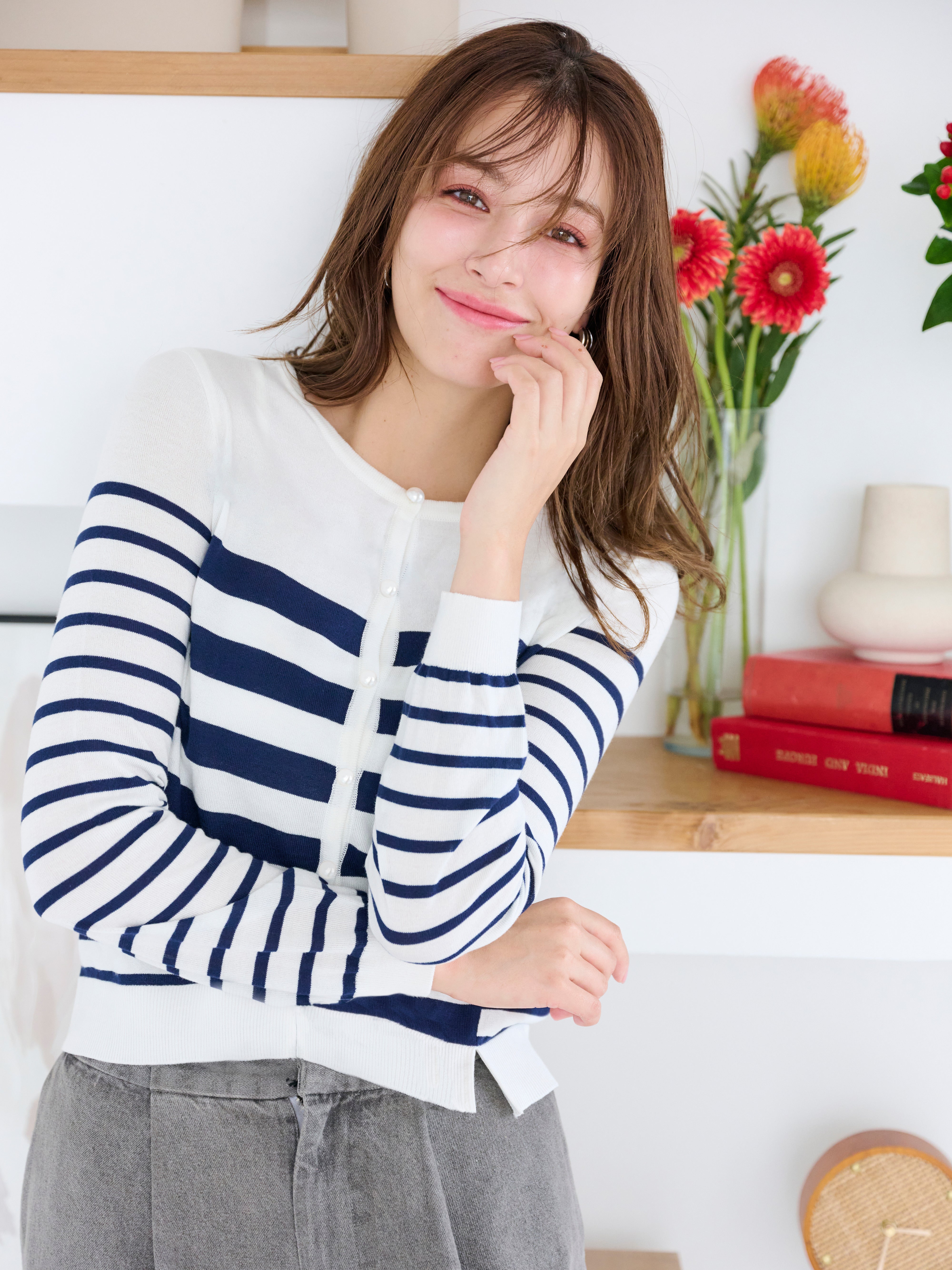 model:H173 着用サイズ:1サイズ 着用カラー:Off White