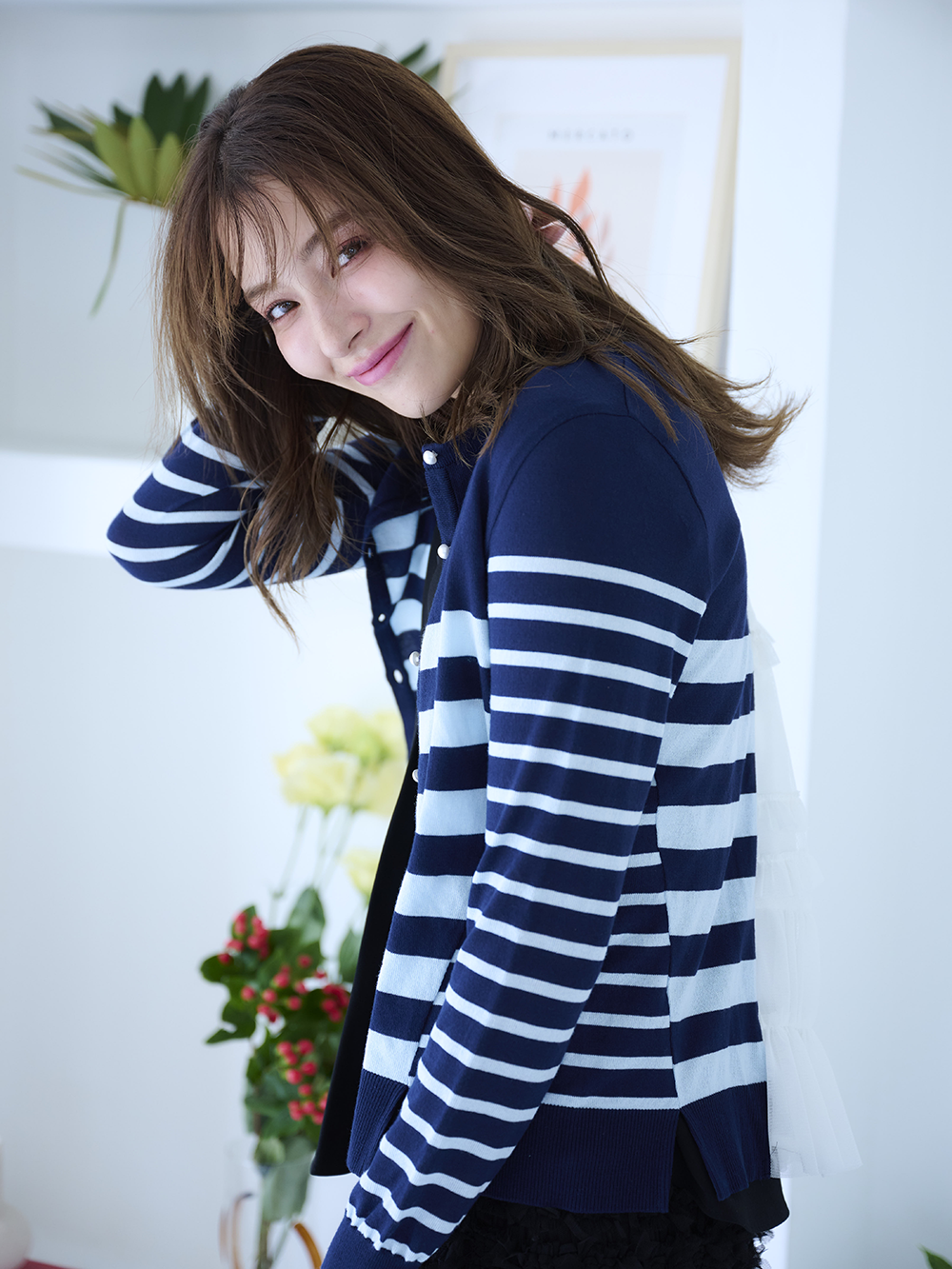 model:H173 着用サイズ:1サイズ 着用カラー:Navy