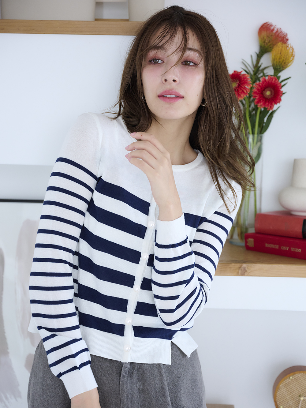 model:H173 着用サイズ:1サイズ 着用カラー:Off White