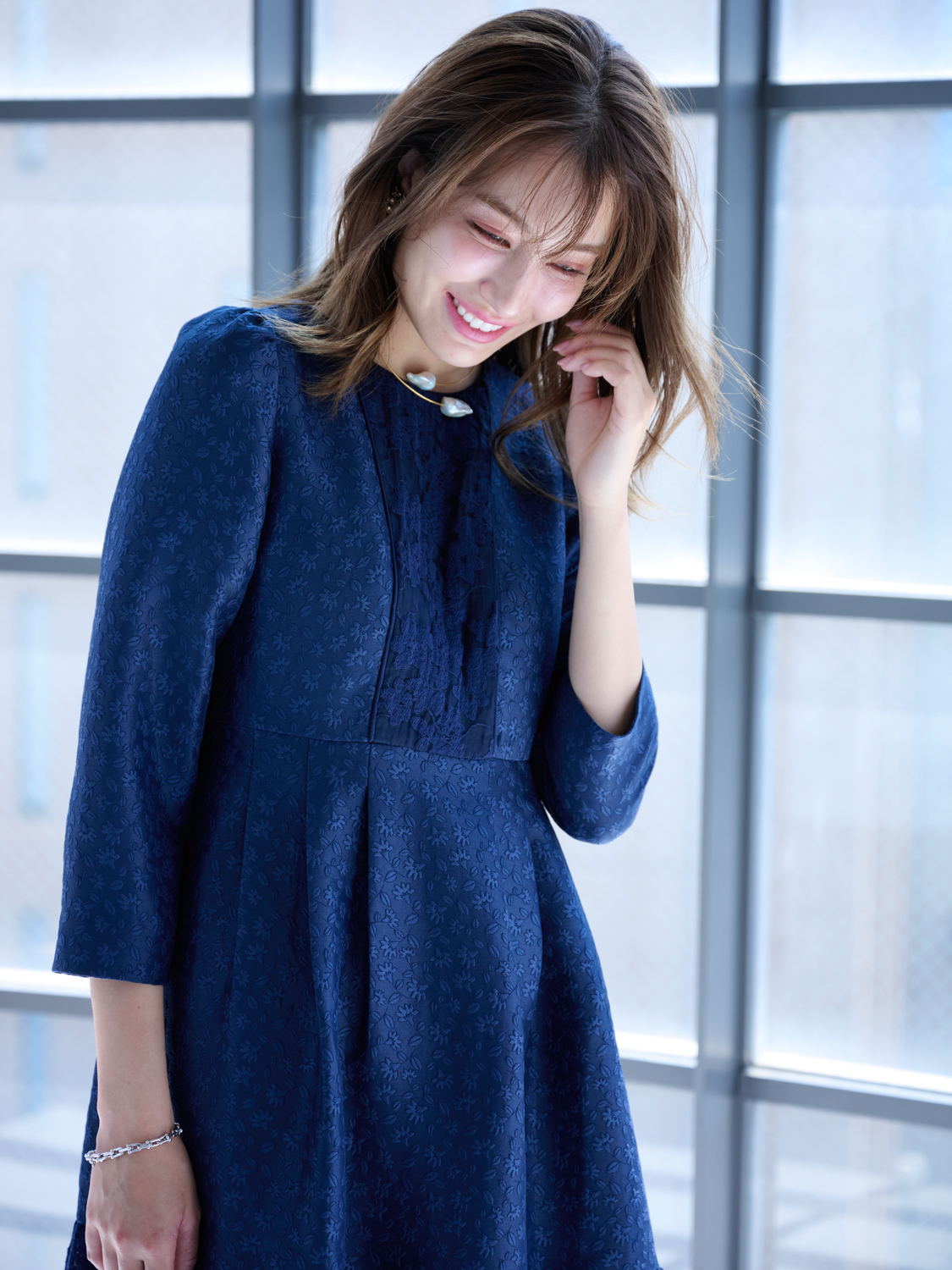 クラシックジャガードワンピース