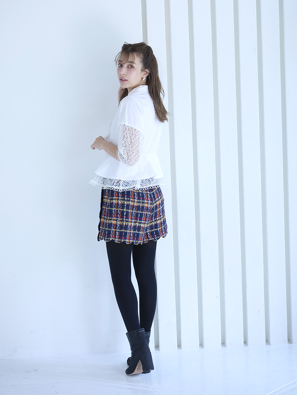 ツイードキュロット