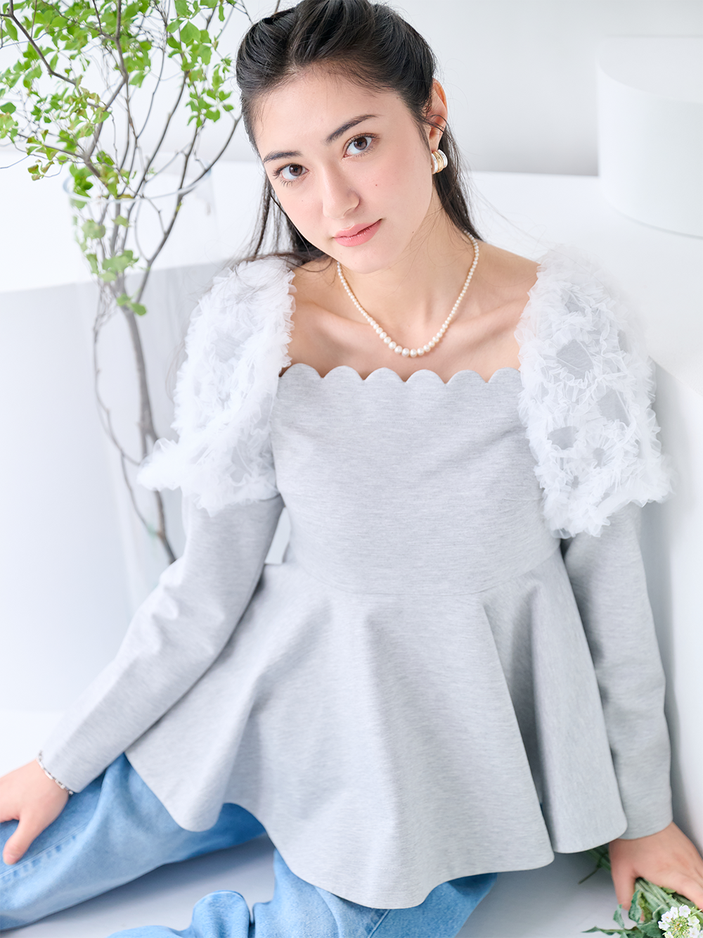 model:H168 着用サイズ:1サイズ 着用カラー:Gray