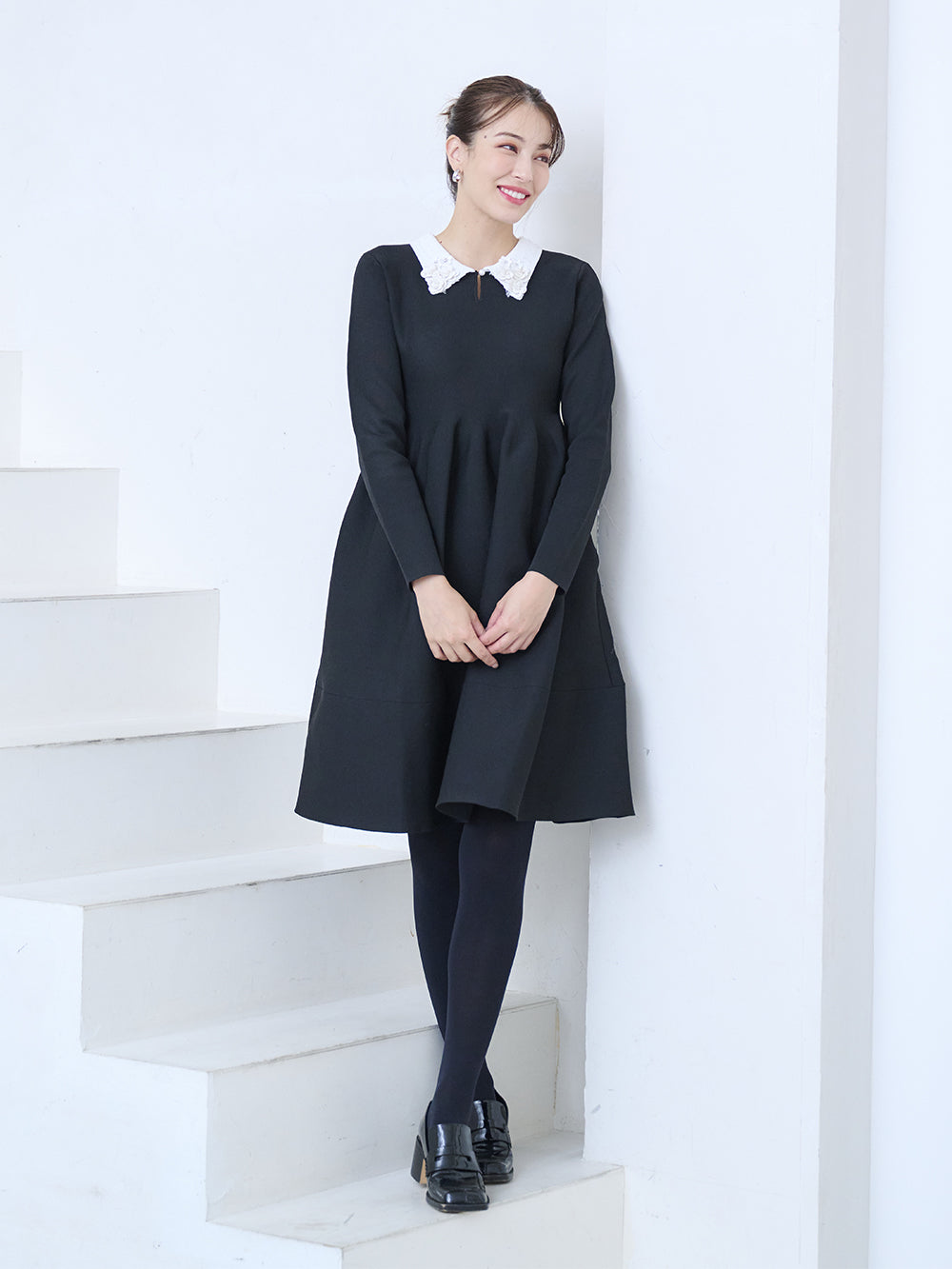 ニットフレアードレス