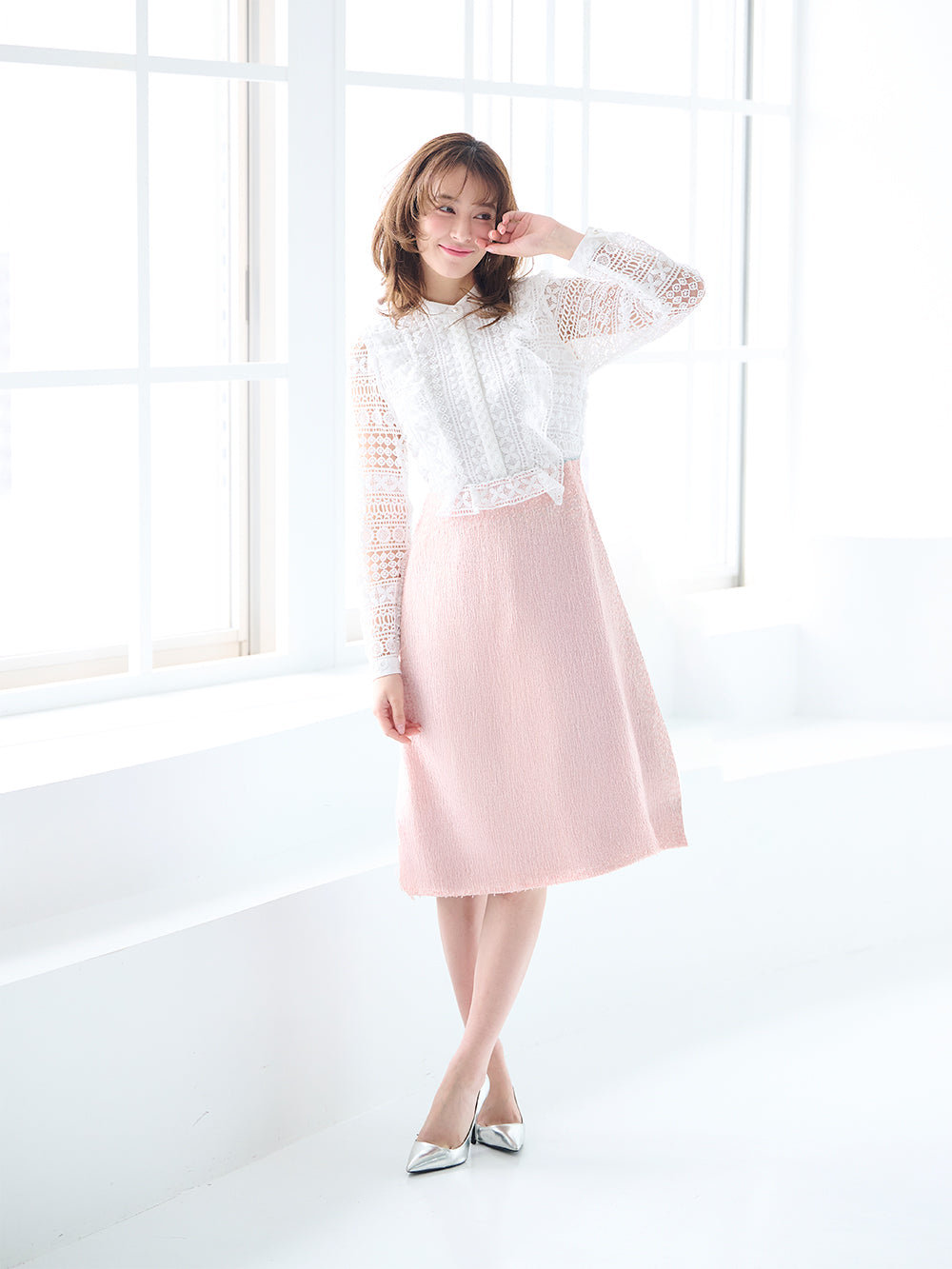 レースツイードワンピース