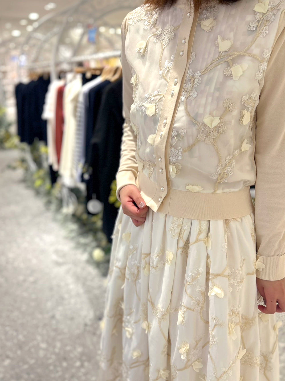 フラワーチュールレーススカート