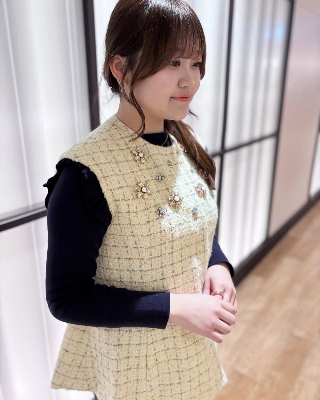 ビジューツイードベスト Ena (156cm)