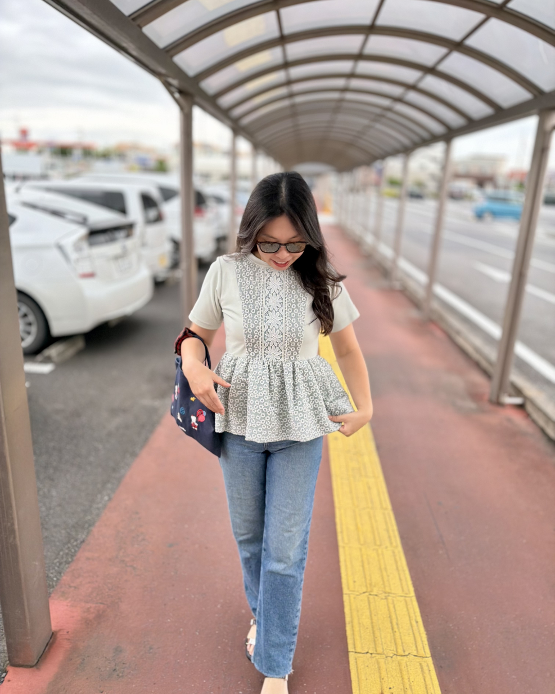 着心地良い綺麗めTシャツ♡レースバルーンTシャツ♡