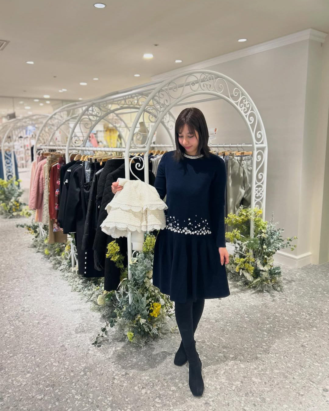 パールブロッサムニットワンピース Rani♡ (165cm)