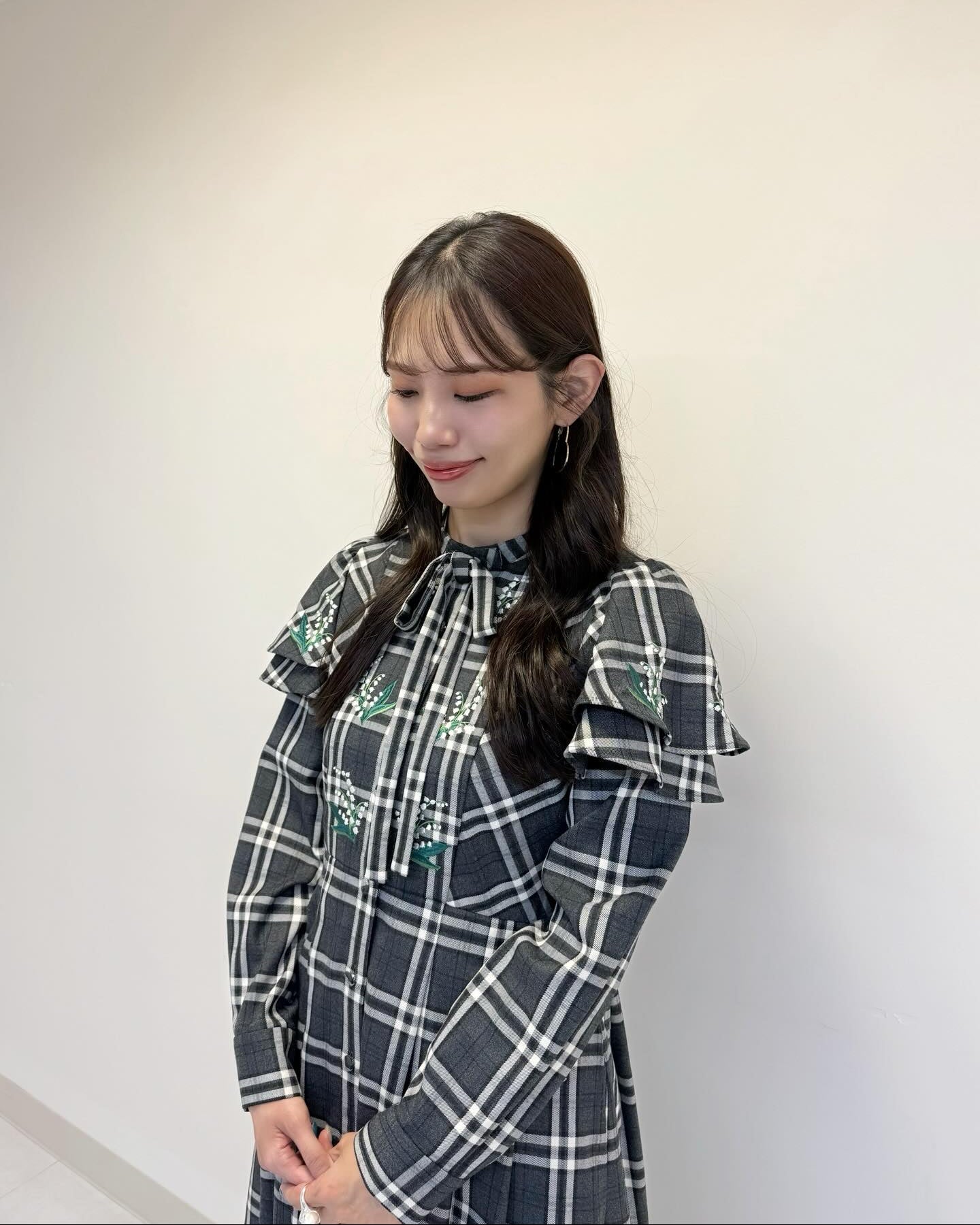 チェックミュゲワンピース Miho(164cm)