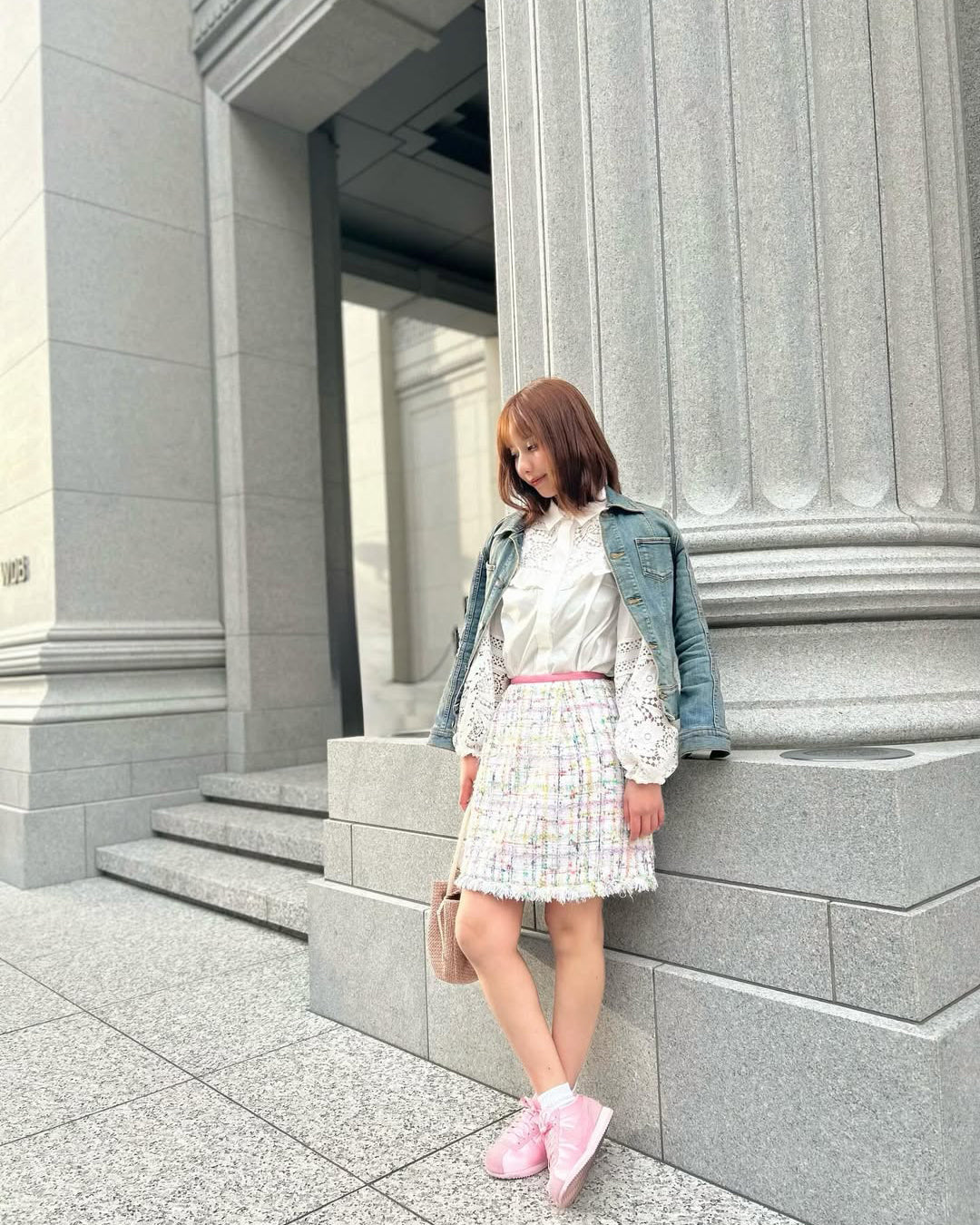 【MISS ADORA】 カラフルツイードスカート Rani(165cm)