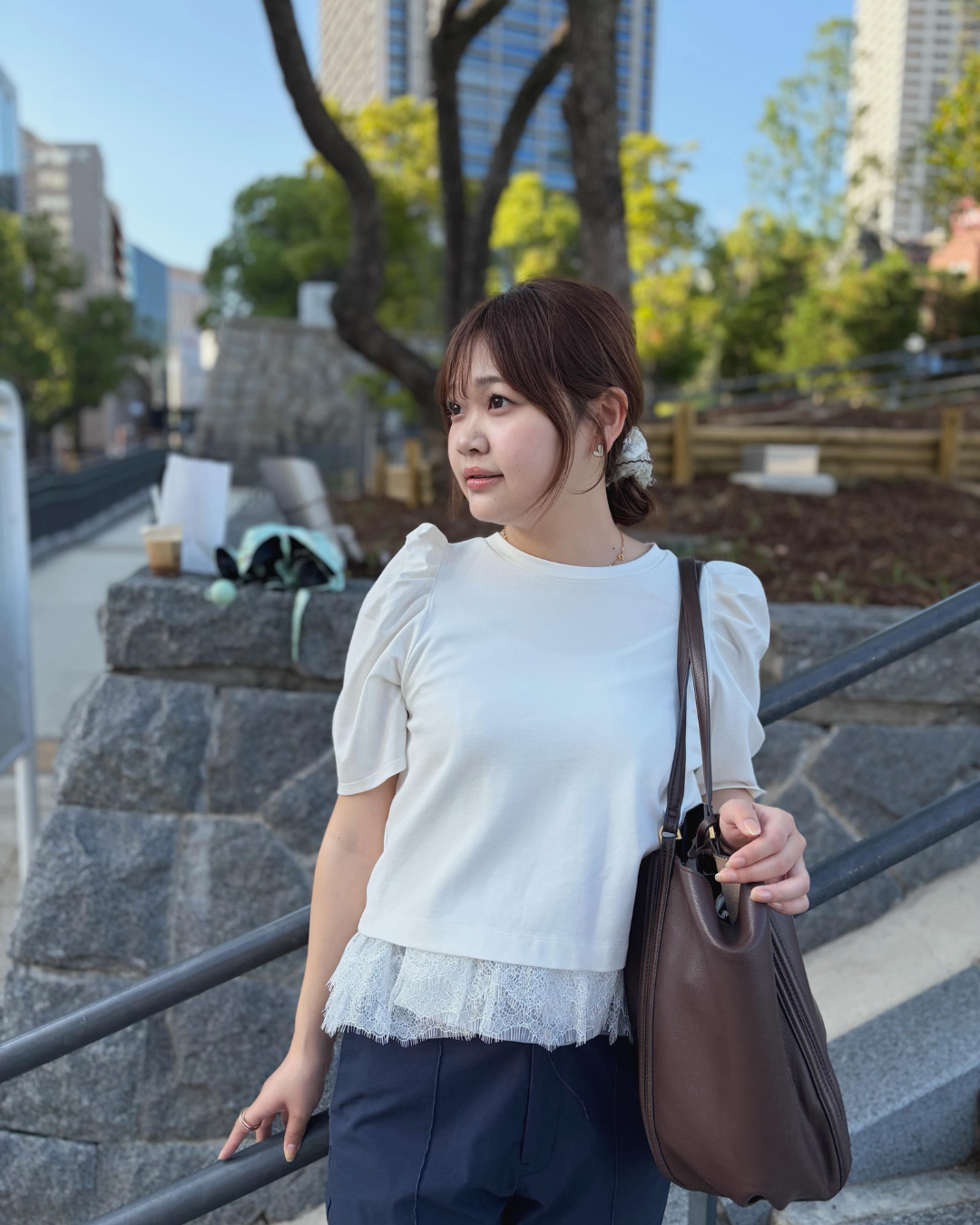 レースキャミレイヤードTシャツEna(156cm)