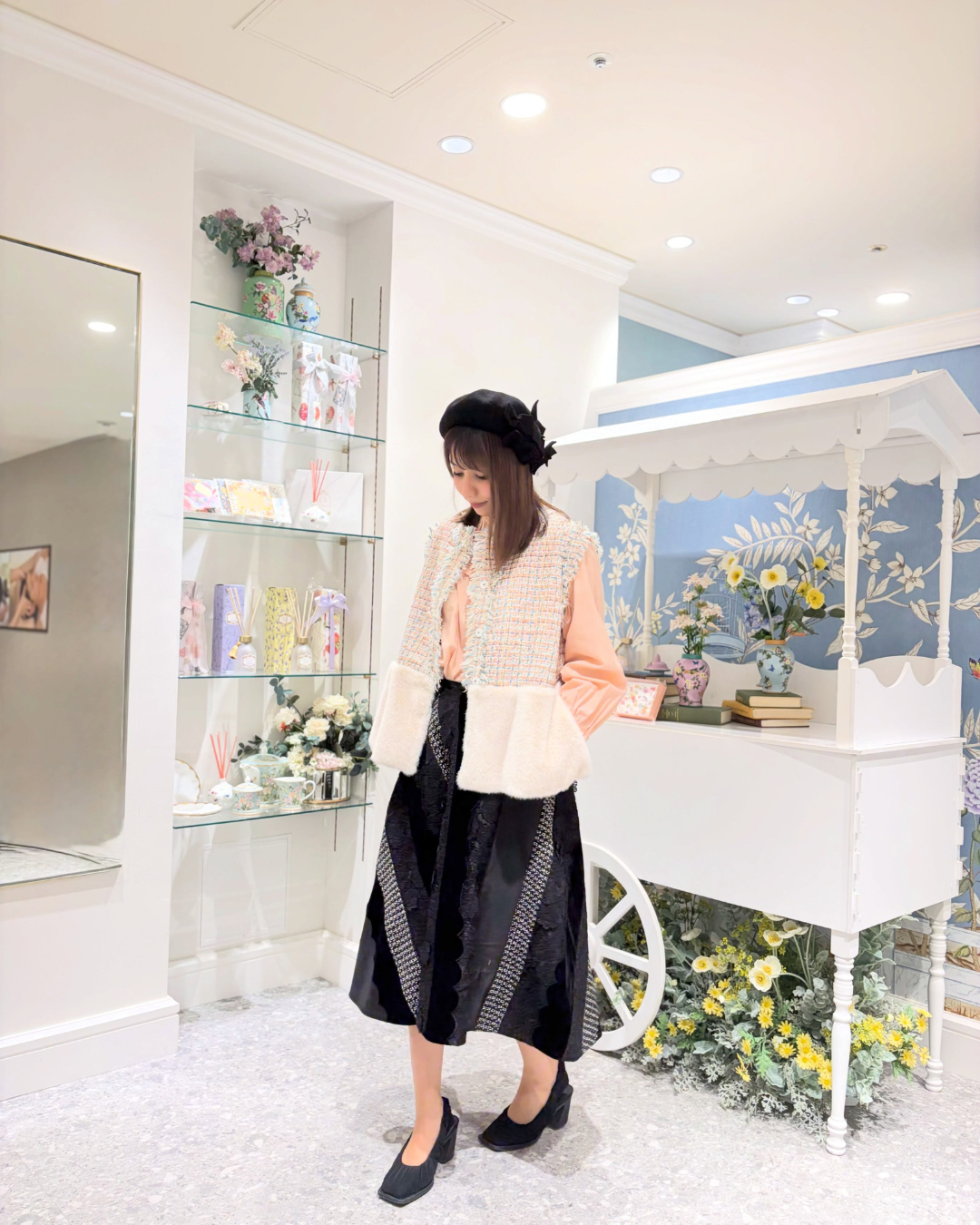 レースパネルスカート スタイリング Rani (165cm)
