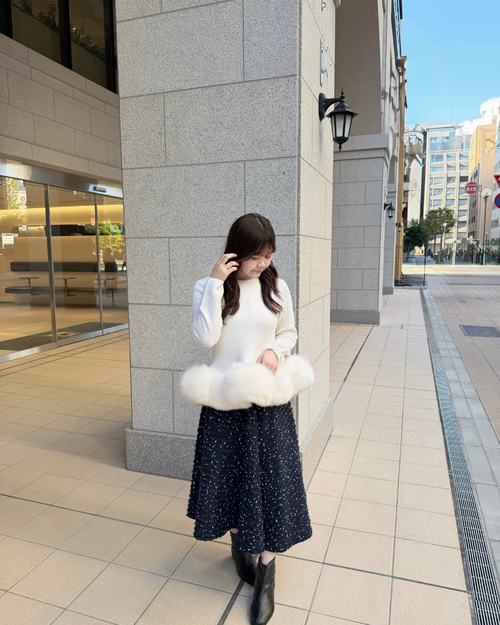 【MISS ADORA】FUR KNIT styling Ena(156cm)