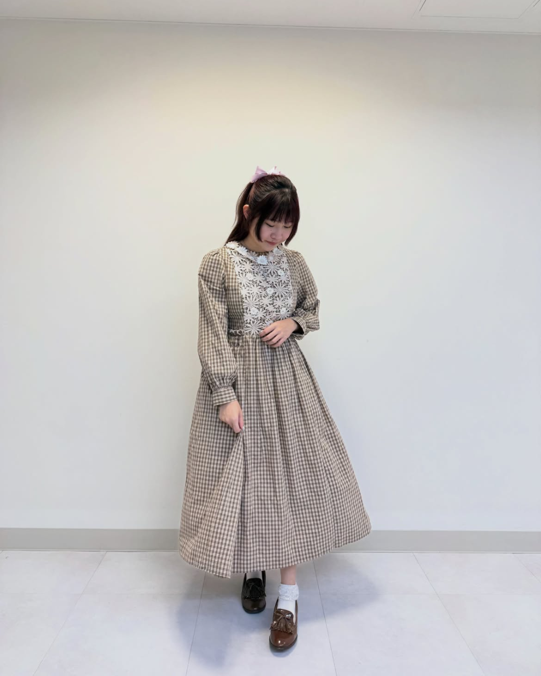レースチェックワンピース chisa(161cm)