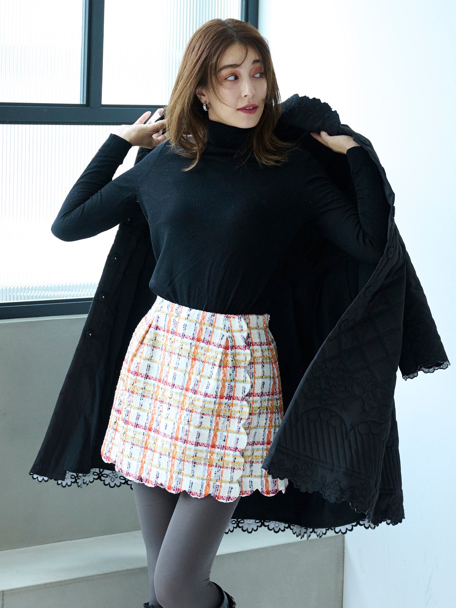 ツイードキュロット