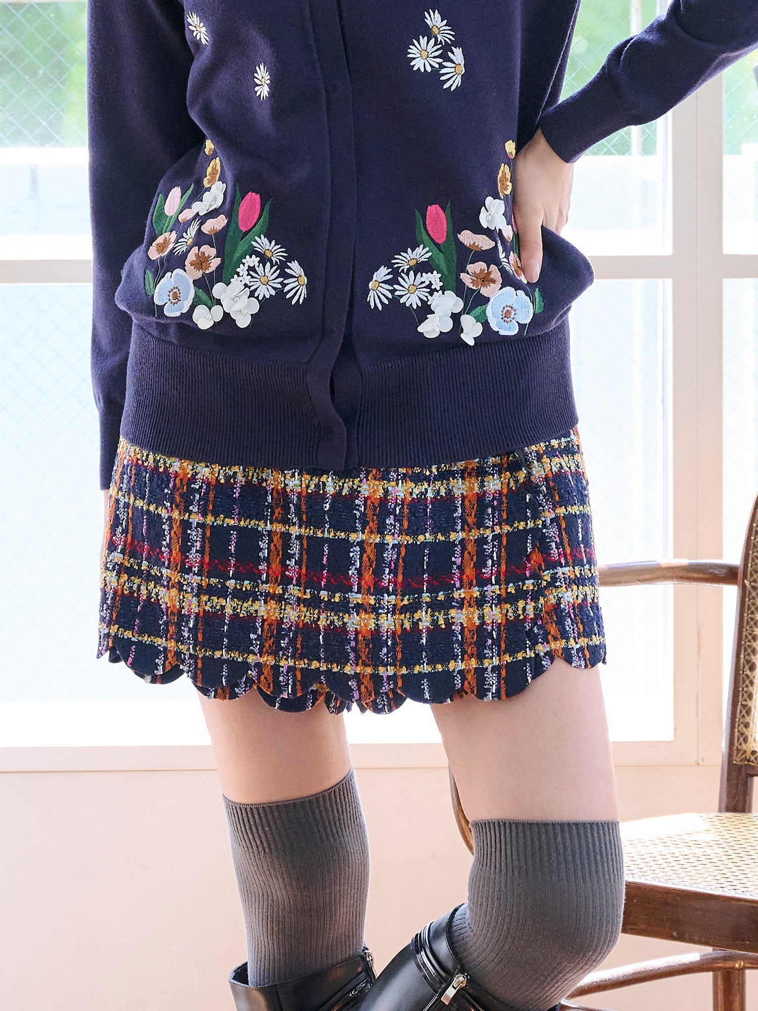 ツイードキュロット