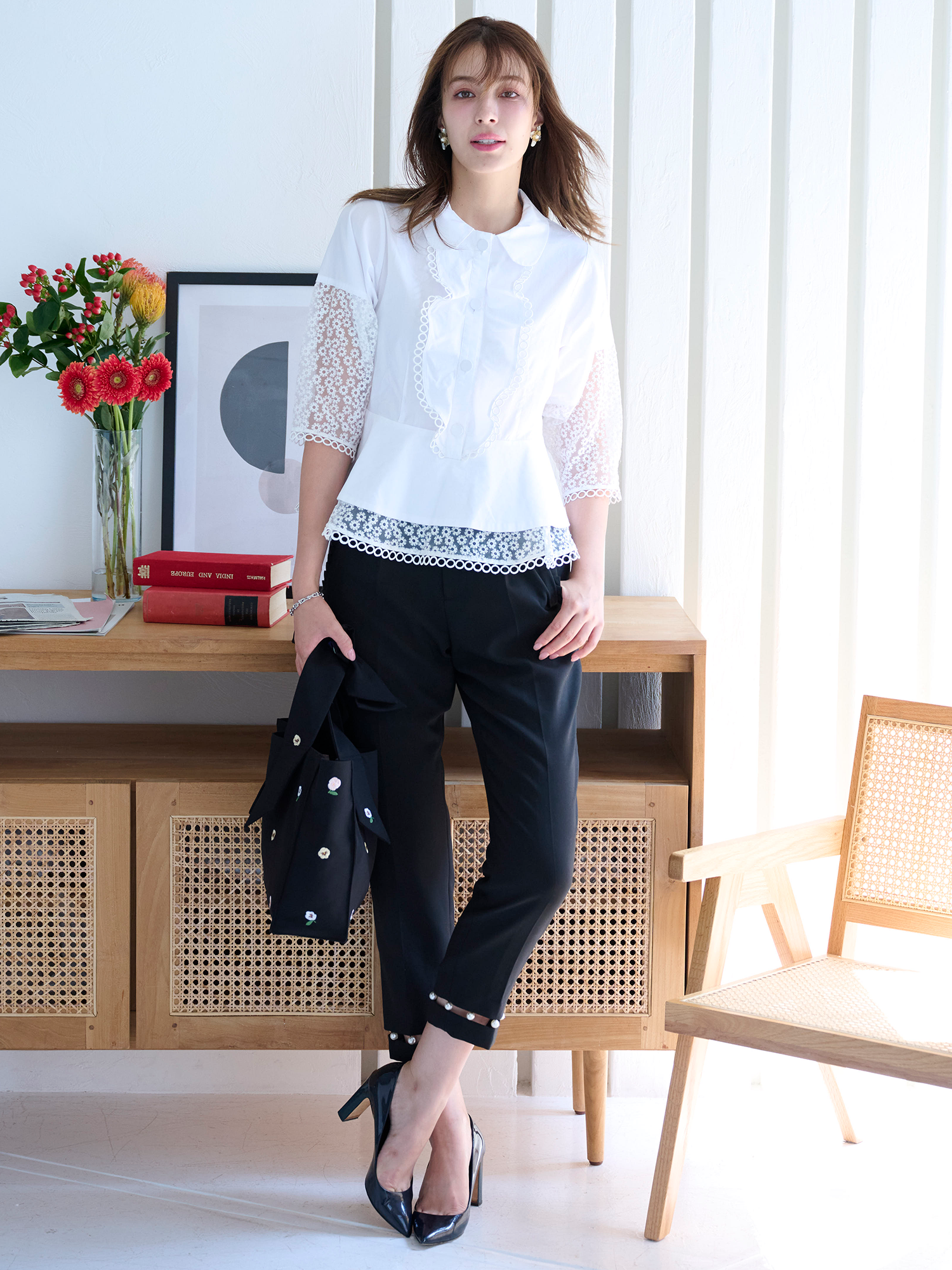 パールテーパードパンツ