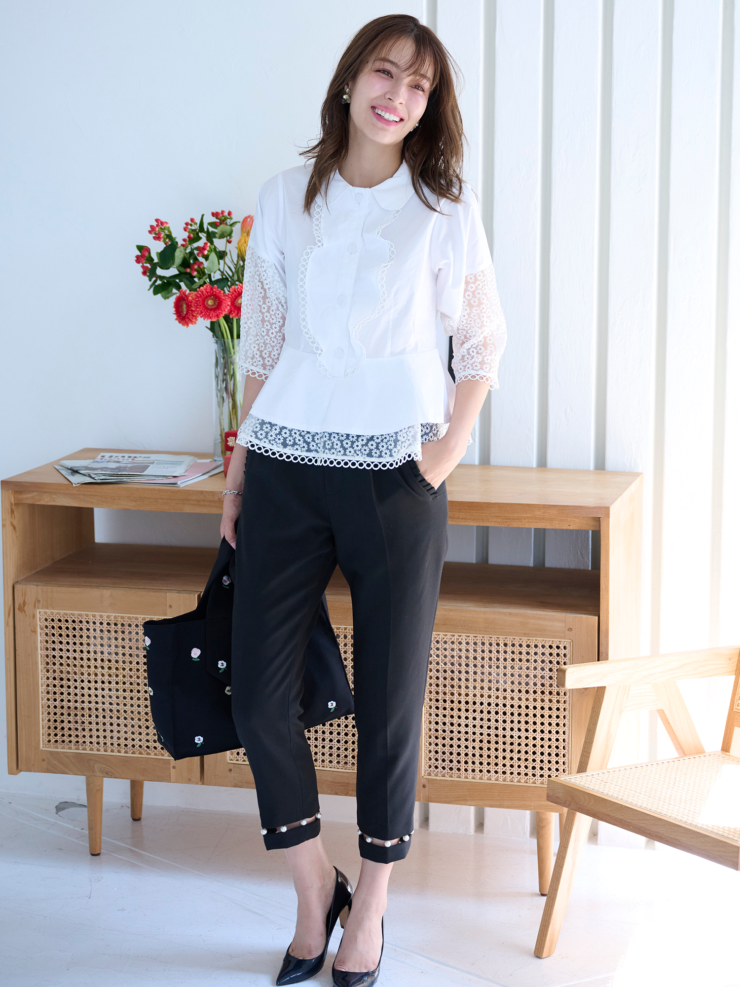 パールテーパードパンツ