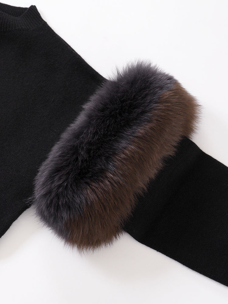 miss adora ミスアドラ　チェスティ　袖ファーニットワンピース　S chesty ミスアドラ ファー ニット ワンピース